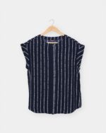 Tommy Hilfiger - koszulka damska, granatowa - obrazek 4