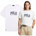 Polo Ralph Lauren - T-shirt męski bawełniany z logo, biały