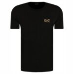 EA7 Emporio Armani - T-shirt męski bawełniany z logo, czarny