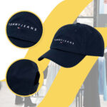 Tommy Hilfiger - czapka damska z logo, granatowa - obrazek 3