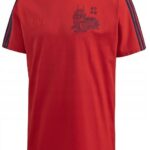 Adidas - T-shirt męski bawełniany, czerwony