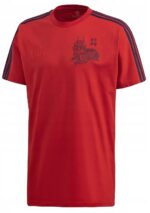 Adidas - T-shirt męski bawełniany, czerwony