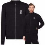 Karl Lagerfeld - bluza męska bawełniana z logo, czarna