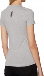 Guess - T-shirt damski bawełniany z logo, szary - obrazek 4
