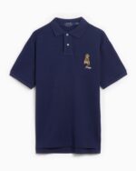 Ralph Lauren - koszulka polo męska bawełniana z logo, granatowa - obrazek 8