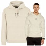 EA7 Emporio Armani - bluza męska bawełniana z logo, biała