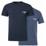 EA7 Emporio Armani - T-shirt męski bawełniany z logo, granatowy