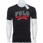 Polo Ralph Lauren - T-shirt męski bawełniany z logo, czarny