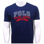 Polo Ralph Lauren - T-shirt męski bawełniany z logo, granatowy