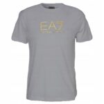 EA7 Emporio Armani - T-shirt męski bawełniany z logo, szary