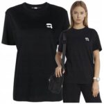 Karl Lagerfeld - T-shirt damski bawełniany z logo, czarny