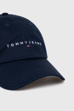 Tommy Hilfiger - czapka damska z logo, granatowa - obrazek 8