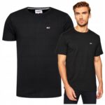 Tommy Hilfiger - T-shirt męski bawełniany z logo, czarny