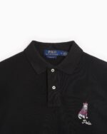 Ralph Lauren - koszulka polo męska bawełniana z logo, czarna - obrazek 9