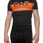 EA7 Emporio Armani - T-shirt męski bawełniany z logo, czarny