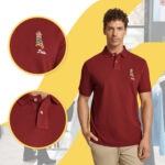 Ralph Lauren - koszulka polo męska bawełniana z logo, bordowy - obrazek 13