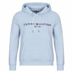 Tommy Hilfiger - bluza męska bawełniana z logo, niebieska