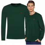 Polo Ralph Lauren - koszulka męska bawełniana z logo, zielona