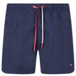 Tommy Hilfiger - kąpielówki męskie z logo, granatowe