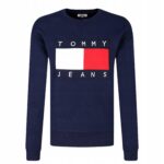 Tommy Hilfiger - jeansy męskie z logo, granatowe