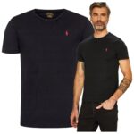 Ralph Lauren - T-shirt męski bawełniany, czarny