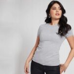 Guess - T-shirt damski bawełniany z logo, szary - obrazek 6