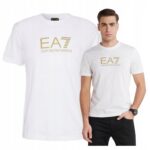 EA7 Emporio Armani - T-shirt męski bawełniany z logo, biały