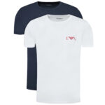 EA7 Emporio Armani - T-shirt męski bawełniany z logo, granatowy