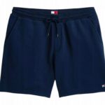 Tommy Jeans - spodnie męskie z logo, granatowe
