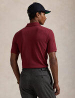 Ralph Lauren - koszulka polo męska bawełniana z logo, bordowy - obrazek 5