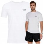 EA7 Emporio Armani - T-shirt męski bawełniany z logo, biały