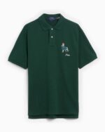 Ralph Lauren - koszulka polo męska bawełniana z logo, zielona - obrazek 7