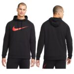Nike - bluza męska bawełniana z logo, czarna