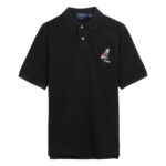 Ralph Lauren - koszulka polo męska bawełniana z logo, czarna - obrazek 2