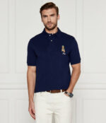 Ralph Lauren - koszulka polo męska bawełniana z logo, granatowa - obrazek 5