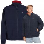 Tommy Jeans - kurtka męska z logo, granatowa