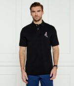 Ralph Lauren - koszulka polo męska bawełniana z logo, czarna - obrazek 3