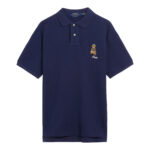Ralph Lauren - koszulka polo męska bawełniana z logo, granatowa - obrazek 2