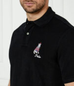 Ralph Lauren - koszulka polo męska bawełniana z logo, czarna - obrazek 6