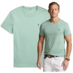 Ralph Lauren - T-shirt męski bawełniany, zielony