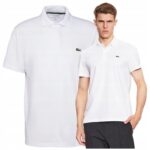 Lacoste - koszulka polo męska bawełniana regular fit z logo, biała