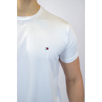 Tommy Hilfiger Koszulka MW0MW10800 Stretch Slim Fit Tee, biała - obrazek 7