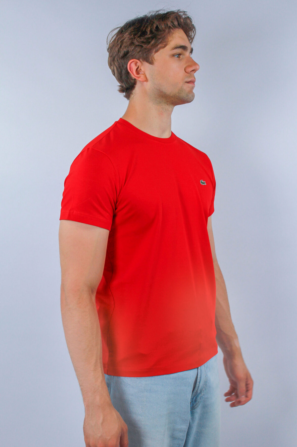 Koszulka Lacoste męska Regular Fit czerwona — zdjęcie 3