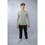 Tommy Hilfiger Sweter MW0MW33511 Chain Ridge Structure Cneck, szary - obrazek 7