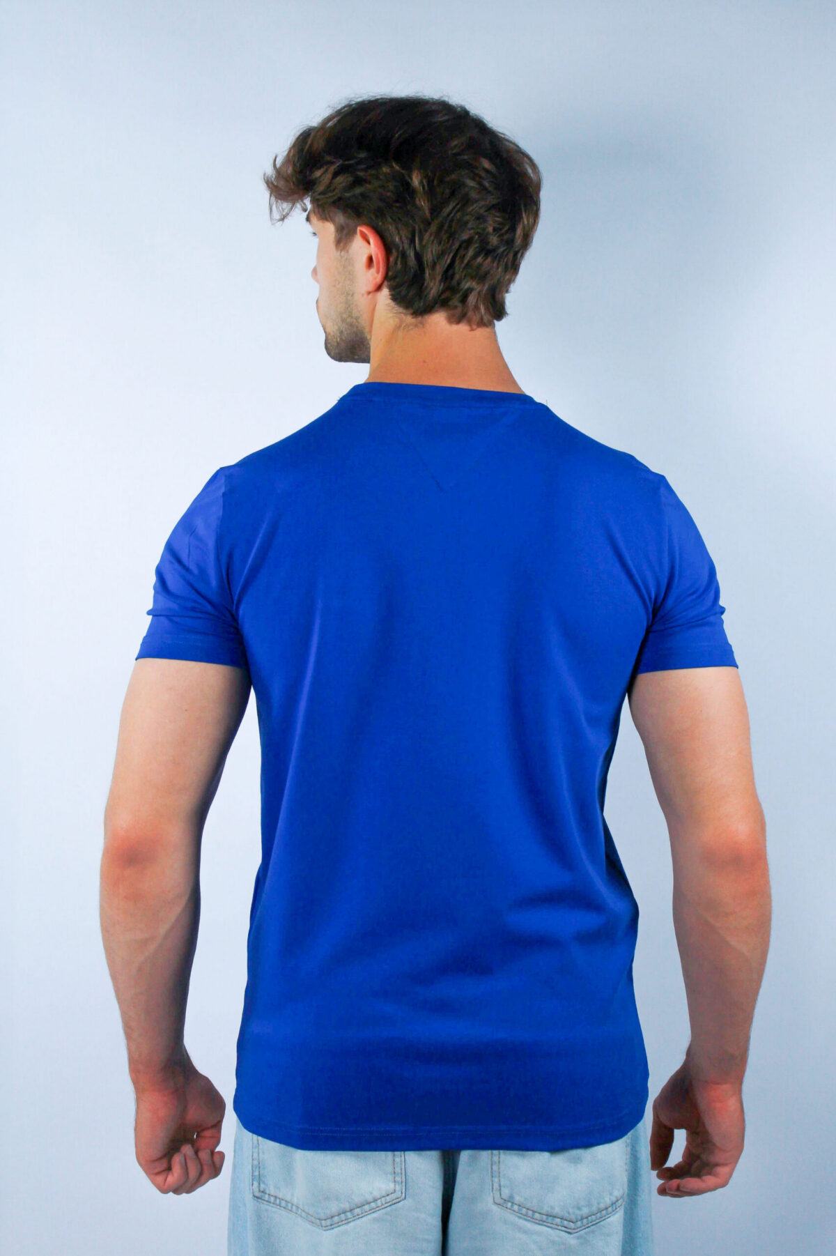 Koszulka Tommy Hilfiger męska Stretch Slim Fit niebieska — zdjęcie 4