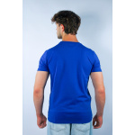 Tommy Hilfiger Koszulka MW0MW10800 Stretch Slim Fit Tee, niebieska - obrazek 4