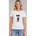 Karl Lagerfeld Koszulka 230W1700 Ikonik 2.0 Karl T-shirt, biała - obrazek 4
