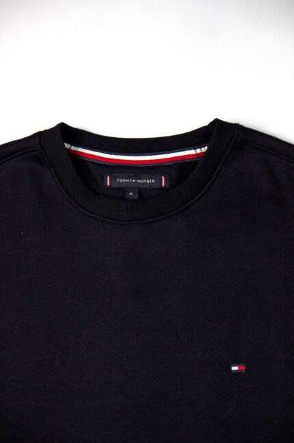 Tommy Hilfiger Bluza MW0MW32735 Flag Logo Sweatshirt, czarna - obrazek 8