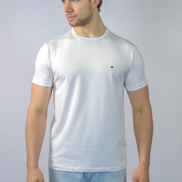 Koszulka Tommy Hilfiger męska Stretch Slim Fit biała