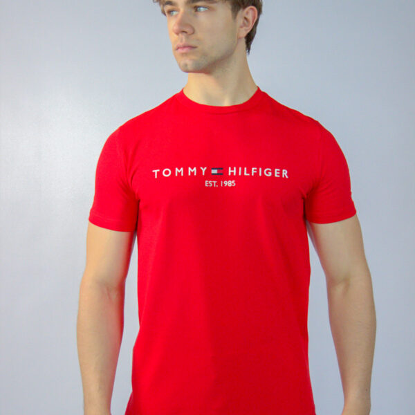 Koszulka Tommy Hilfiger męska Core Logo czerwona